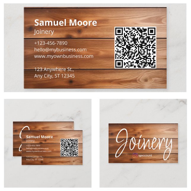 Tarjeta De Visita Plantillas Rústicas para Carpintería (Joinery Rustic Templates Business Card
)