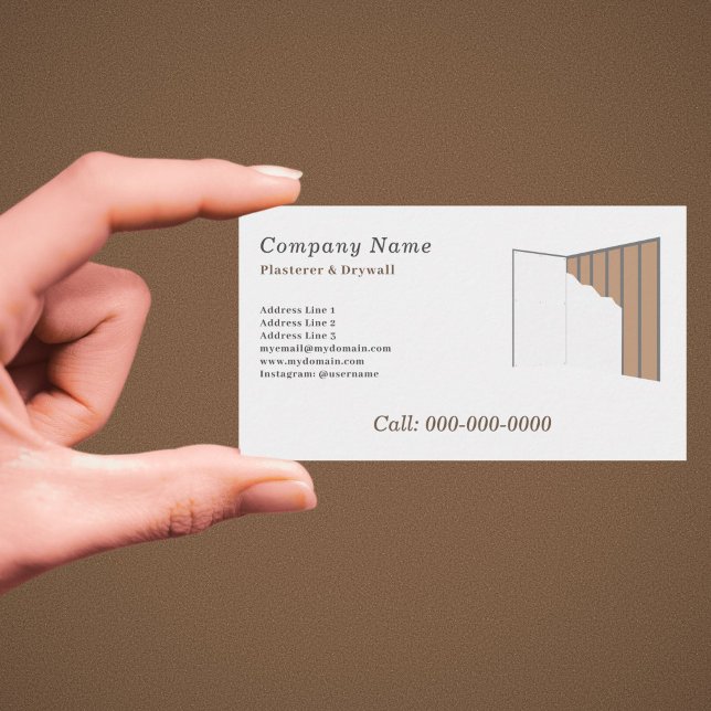 Tarjeta De Visita Plasterer y Drywall (Drywall Business Card)