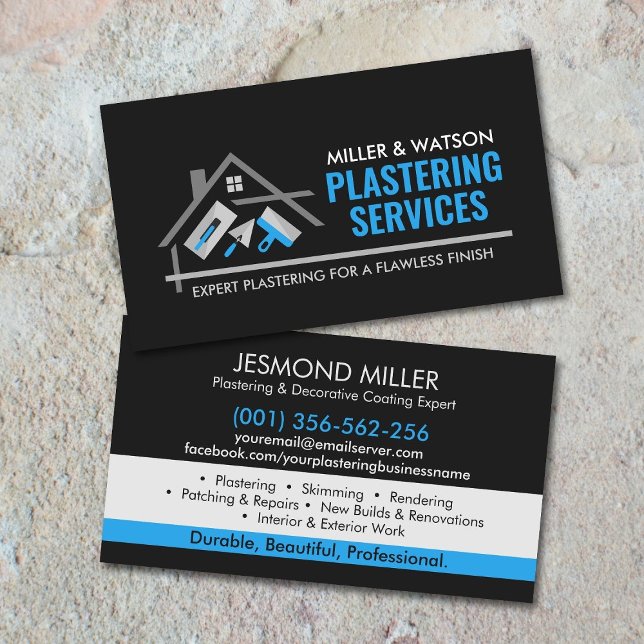 Tarjeta De Visita Plastering Services  (Subido por el creador)