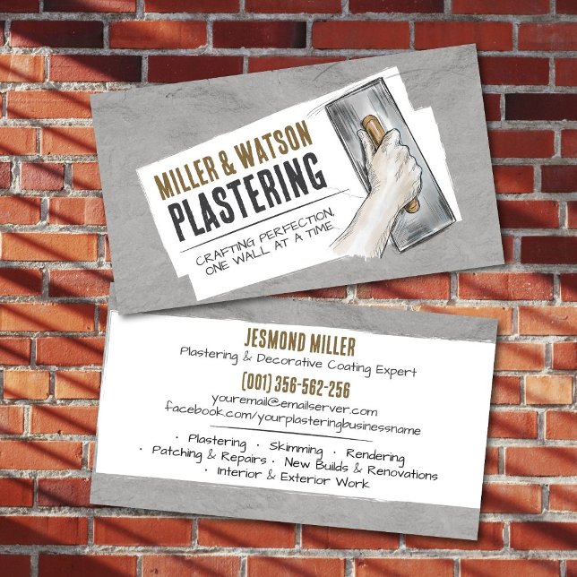 Tarjeta De Visita Plastering Services  (Subido por el creador)