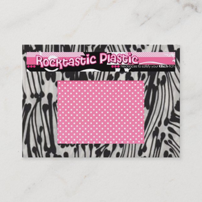 Tarjeta De Visita Plástico de Rocktastic (Anverso)