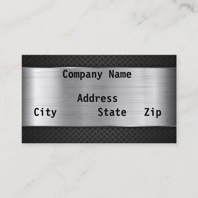 Tarjeta De Visita Plata (Front: Silver Background with Black Letters!)