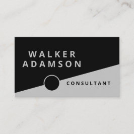 Tarjeta De Visita Plata clásica profesional y negro