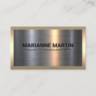 Tarjeta De Visita Plata de aluminio metalizado   Borde metálico de o