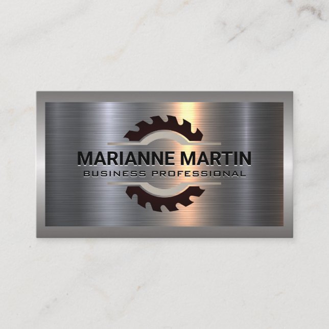 Tarjeta De Visita Plata de aluminio metalizado | Sierra (Anverso)