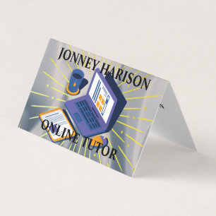 Tarjeta De Visita Plata de aprendizaje virtual del instructor de tut