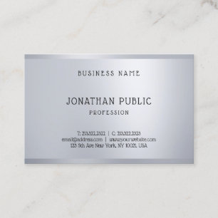 Tarjeta De Visita Plata Elegante Simple Moderno Plantilla Profesiona
