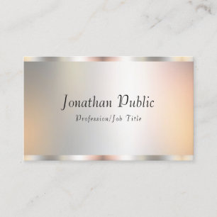 Tarjeta De Visita Plata Estilo Profesional Elegante Plantilla Modern