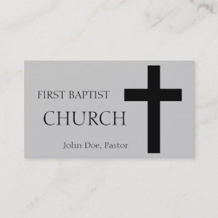 Tarjeta De Visita Plata horizontal/negro de la iglesia