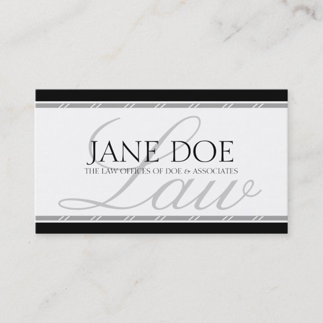 Tarjeta De Visita Plata legal del bufete de abogados del consejero (Anverso)