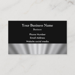 Tarjeta De Visita Plata mínima lisa simple y modelo negro