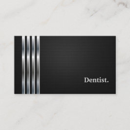 Tarjeta De Visita Plata negra profesional para dentistas