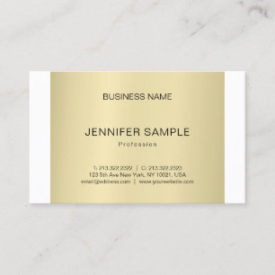 Tarjeta De Visita Plata Profesional Creativa Moderna Elegante Oro