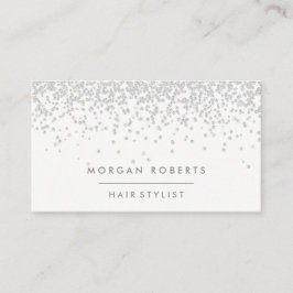 Tarjeta De Visita Plata Purpurina Gris moderno todas las ocupaciones