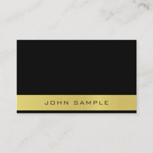 Tarjeta De Visita Plata simple profesional de oro negro creativo