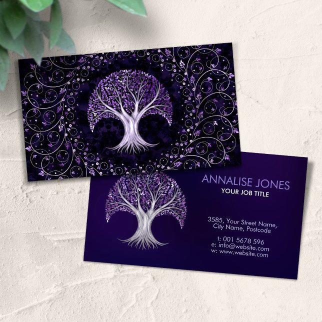 Tarjeta De Visita Plata y Árbol de Ametismo - Yggdrasil (Subido por el creador)