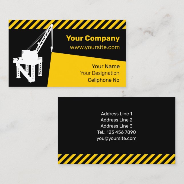 Tarjeta De Visita Plataforma de construcción (Anverso / Reverso)