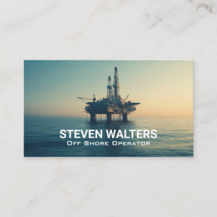 Tarjeta De Visita Plataforma petrolífera en alta mar Energía