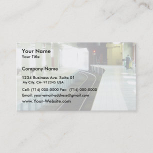 Tarjeta De Visita Plataforma vacía en el ferrocarril de Perth