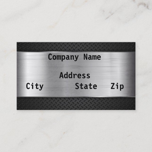Tarjeta De Visita Plateado (Anverso)