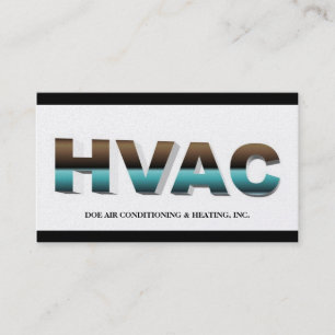 Tarjeta De Visita Platino del técnico de la HVAC reflejado