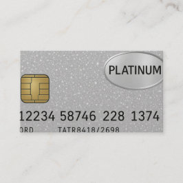 Tarjeta De Visita Platinum Business Card Silver