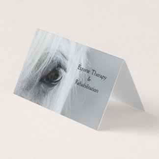 Tarjeta De Visita Platinum Equine Custom Folded Business Cards