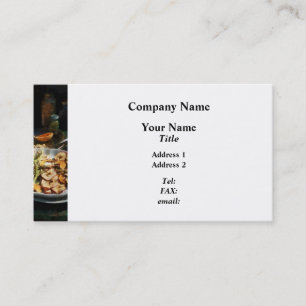 Tarjeta De Visita Plato de Frutas y Verduras Secas