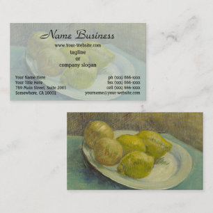 Tarjeta De Visita Plato de limones de Van Gogh Arte de cocina amaril