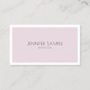 Tarjeta De Visita Plato morado minimalista elegante profesional