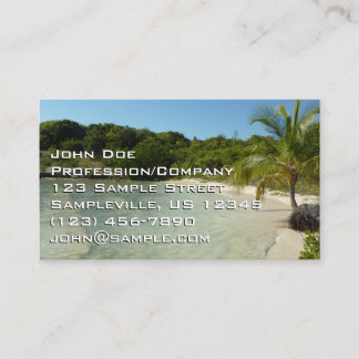 Tarjeta De Visita Playa Antigua Hermoso Paisaje Tropical
