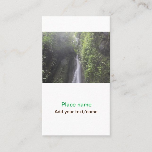 Tarjeta De Visita playa de agua océano playa añadir nombre de sitio  (Anverso)