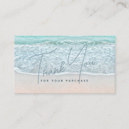 Tarjeta De Visita Playa de arena azul turquesa en el océano Atlántic