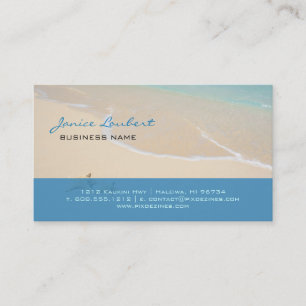 Tarjeta De Visita Playa de Hawái PixDezines