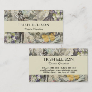 Tarjeta De Visita Playa de Pulpo Antiguo Steampunk Costero