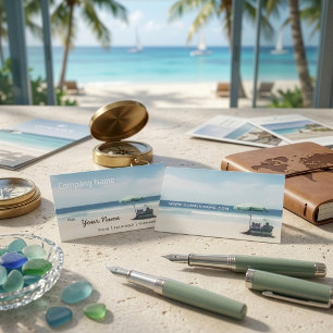 Tarjeta De Visita Playa de relajación Spa elegante viaje vacaciones