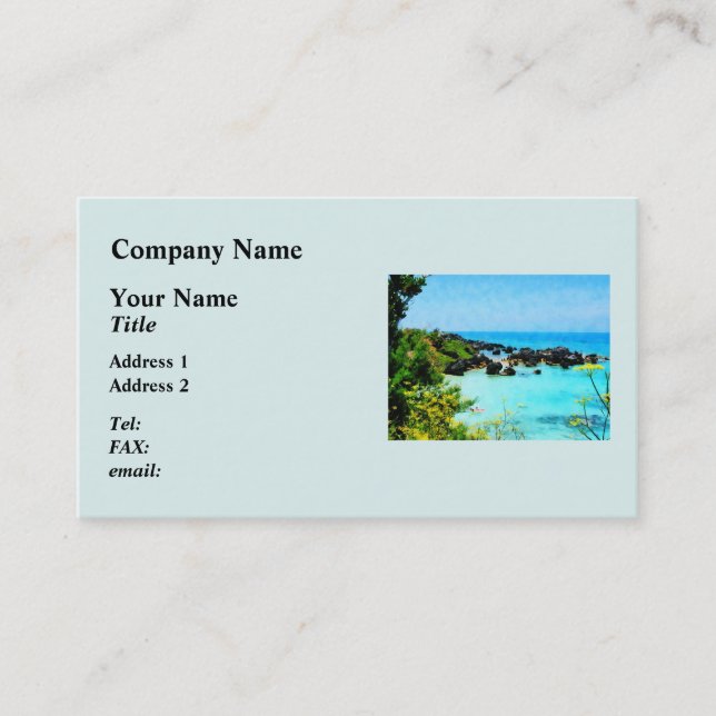 Tarjeta De Visita Playa de St. George Bermuda (Anverso)