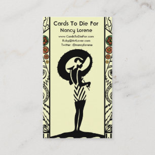 Tarjeta De Visita Playa Deco en amarillo y naranja