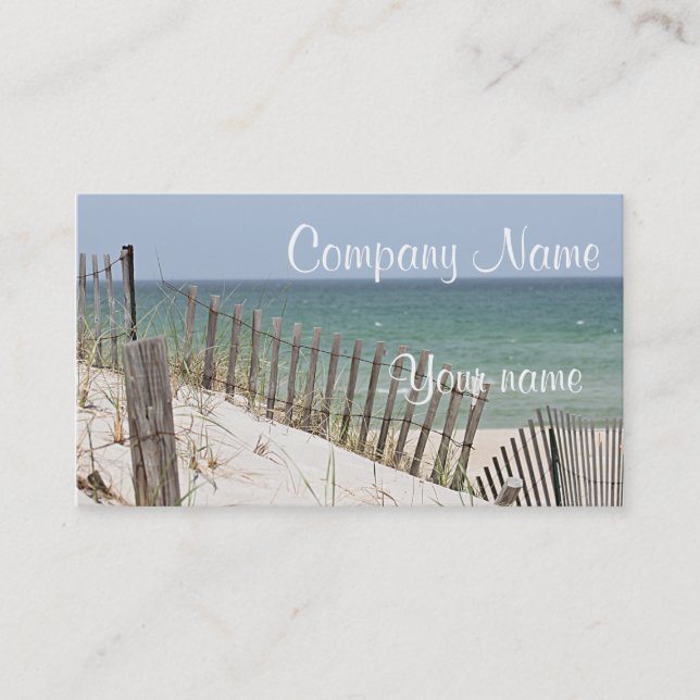 Tarjeta De Visita Playa del océano (Anverso)