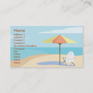 Tarjeta De Visita Playa - negocio