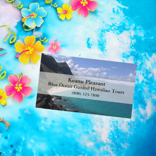 Tarjeta De Visita Playa panorámica Tropical Honolulu
