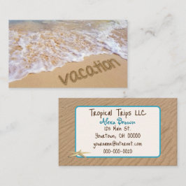Tarjeta De Visita Playa Tropical de las Bahamas