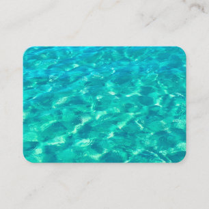 Tarjeta De Visita Playa tropical en el Verde azulado Aqua Turquoise