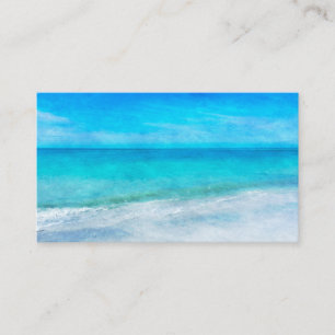 Tarjeta De Visita Playa tropical Florida Costa del Golfo Verde azula