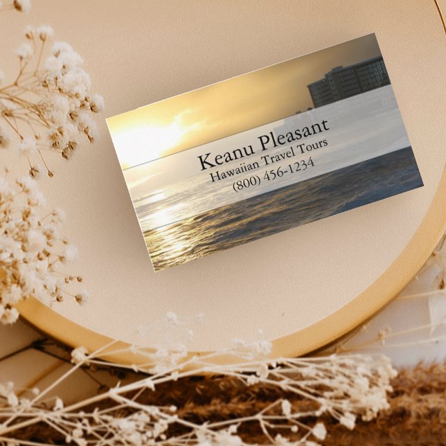 Tarjeta De Visita Playa tropical panorámica de Hawái (Subido por el creador)