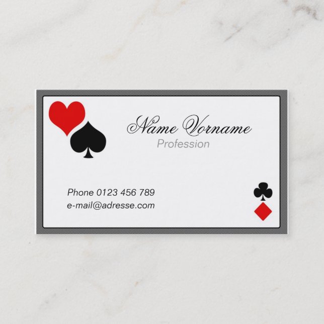 Tarjeta De Visita playing cards (Anverso)