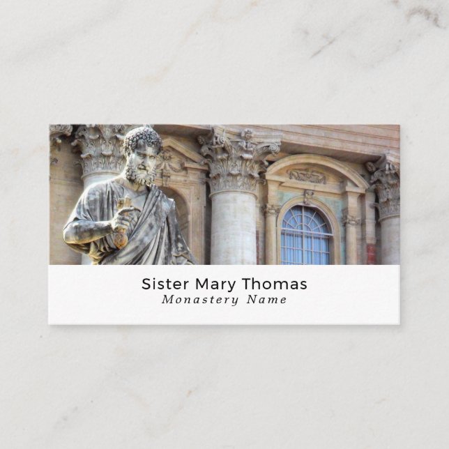 Tarjeta De Visita Plaza de San Pedro, cristianismo, religión (Anverso)