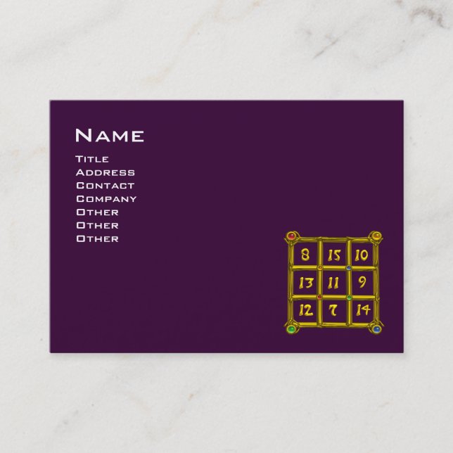 Tarjeta De Visita PLAZA MAGIC 33 ,Negro morado (Anverso)