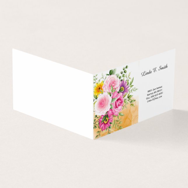 Tarjeta de visita plegada (Exterior)