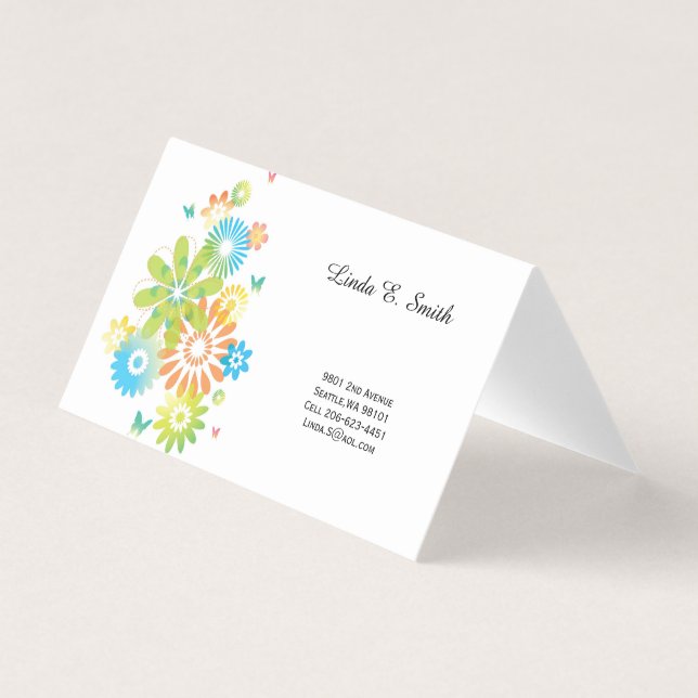 Tarjeta de visita plegada (Anverso)